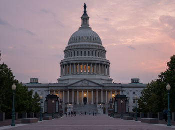 View of historic building against cloudy sky