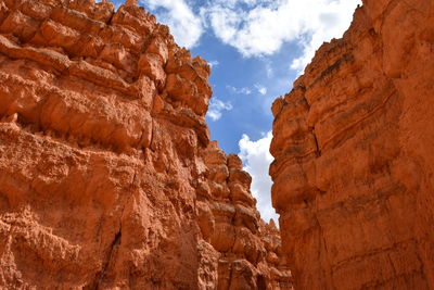 Low angle view of bryce canyon national park against sky