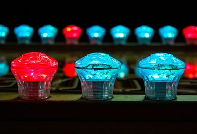 Close-up of colorful lights