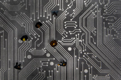 High angle view of computer keyboard