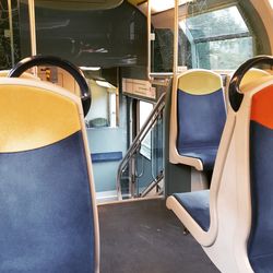 Empty seats in train