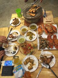 Close-up of food served in plate