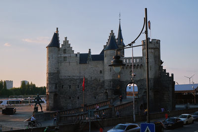 Low angle view of buildings in city