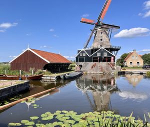 Reflection of built structure in water