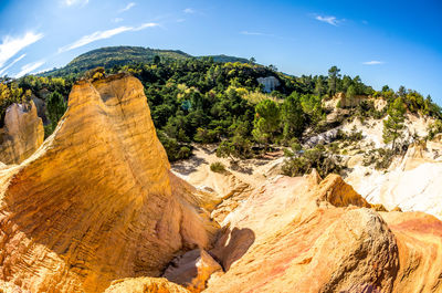 Scenic view of mountain against sky