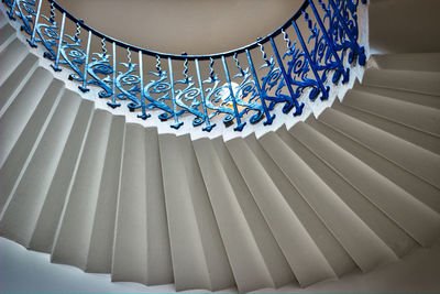 Low angle view of spiral staircase