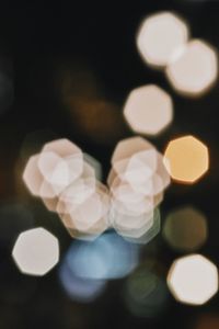 Defocused image of illuminated lights