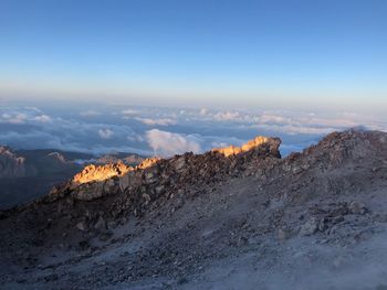 Scenic view of mountain against sky