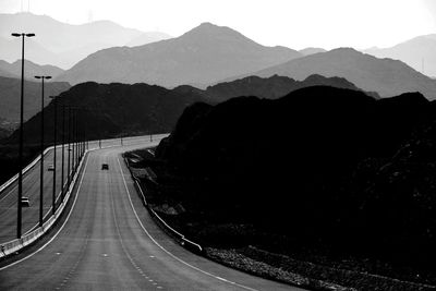 Road passing through mountains