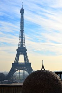 Low angle view of eiffel tower