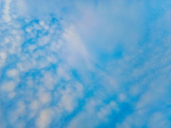 Low angle view of clouds in blue sky
