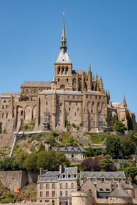 Low angle view of historical building against sky