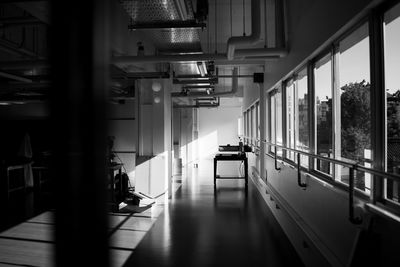 Empty corridor of building