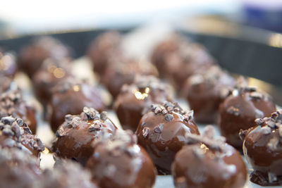 Close-up of chocolate on table