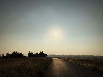 Country road at sunset