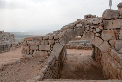 View of old ruins against sky