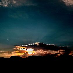 Scenic view of landscape against sky during sunset