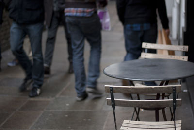 Low section of people standing on stage