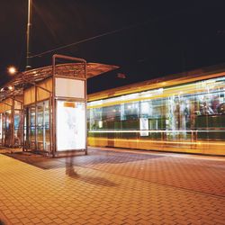 View of illuminated built structure