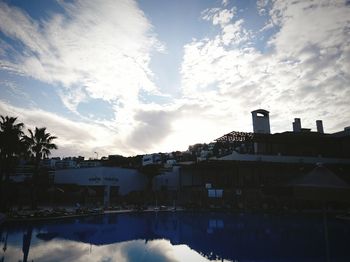 Built structure against cloudy sky