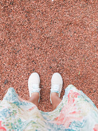 Low section of person standing on ground