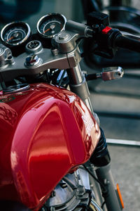 Close-up of motorcycle