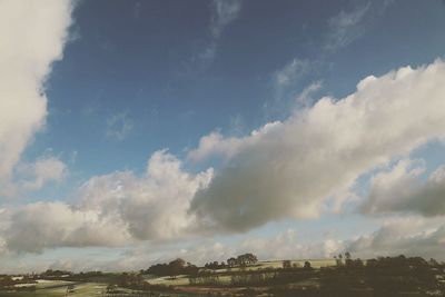 Cloudy sky over city