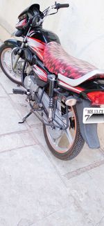 Low section of bicycle on footpath