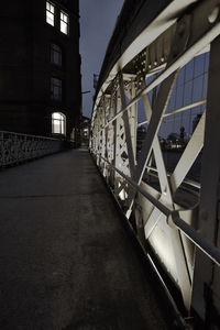 View of city at night