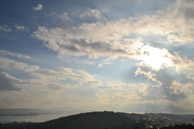Scenic view of landscape against sky during sunset
