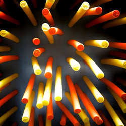 Full frame shot of illuminated candles