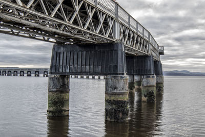 Bridge over river against sky