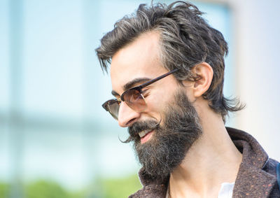 Portrait of man wearing sunglasses