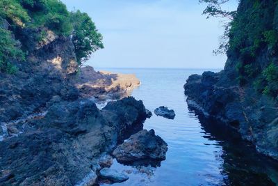 Scenic view of sea against sky