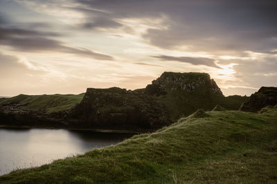 View of the landscape of the brother's point into the isle of skye