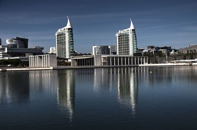 View of city at waterfront