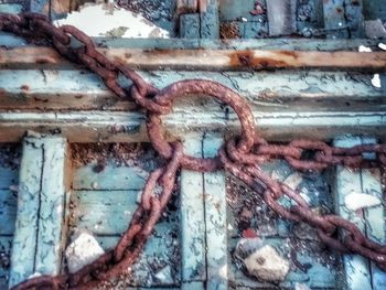 Full frame shot of rusty metal wall