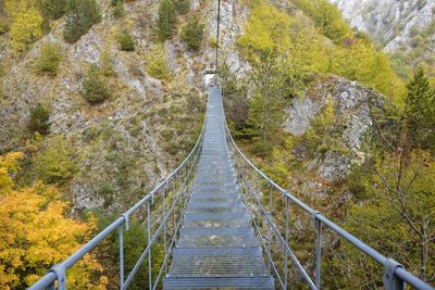 The tibetan bridge of the village of roccamandolfi