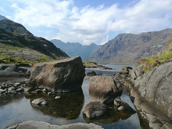 Scenic view of mountain against sky