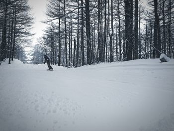 Scenic view of snow covered landscape