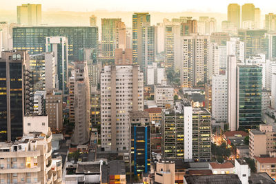 Aerial view of buildings in city