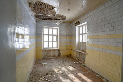 Interior of abandoned building