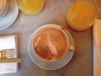 Close-up of coffee on table