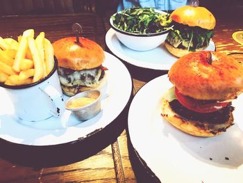 Close-up of food on table