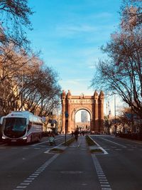 Cars on road in city