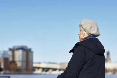 Senior woman looking away