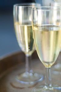 Close-up of wine glass on table