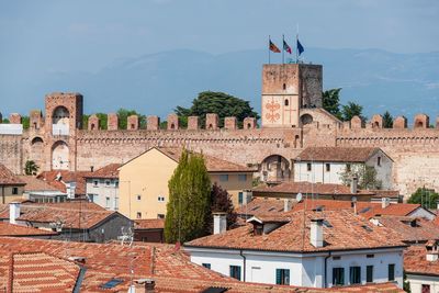 View of old town against sky