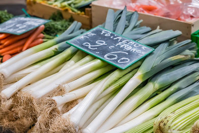 High angle view of food for sale