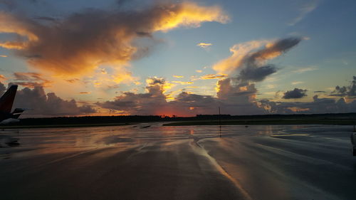 Road against sky during sunset